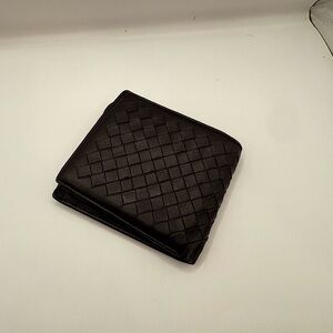 Brown Woven Leather Wallet